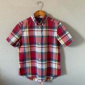 Polo Ralph Lauren Plaid Shirt Short Sleeve Button Down Boys Size 14-16
